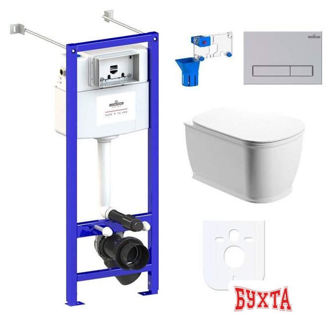 Унитаз подвесной Lavinia Boho Relfix Bell Pro Rimless 7 в 1 87050123 (матовый пластик) 1