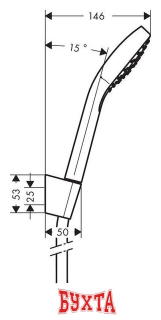 Душевой гарнитур Hansgrohe Croma Select E 1jet [26424400] 2
