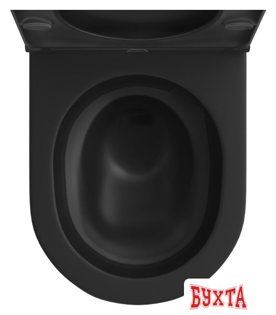 Унитаз подвесной Wellsee Chalice Perfection RimFree 182609001 (чаша, пневмокрышка, матовый черный) 3