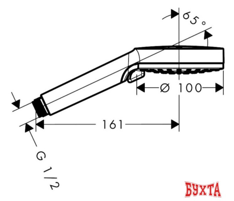 Душевая лейка Hansgrohe Vernis Blend 100 Vario 26270670 (черный матовый) 2