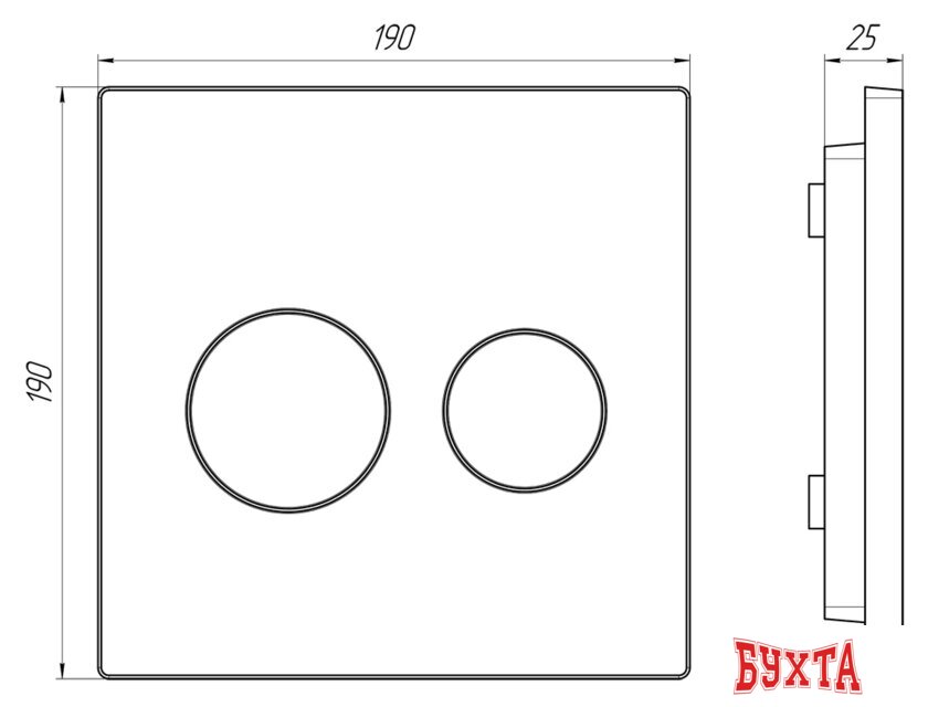 Панель смыва Alcaplast M778 (черный матовый) 2