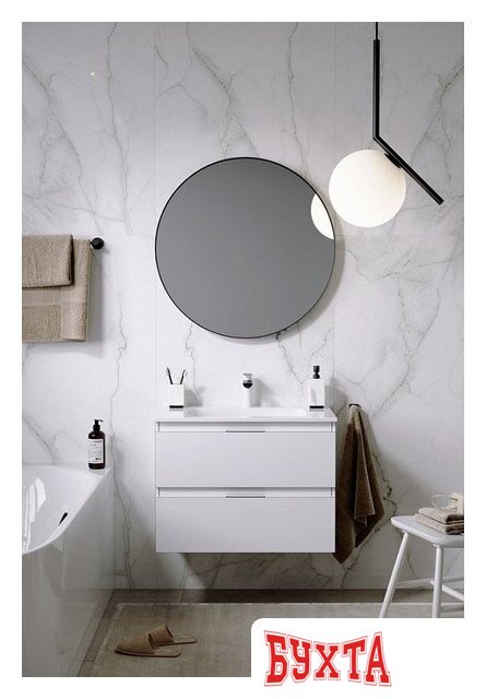 Мебель для ванных комнат Aqwella Тумба с умывальником Malaga 75 ACC0175W+Mal.75.04.D 3