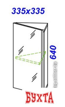 Мебель для ванных комнат Aqwella Шкаф с зеркалом Рио 45 [Rio.04.33] 2
