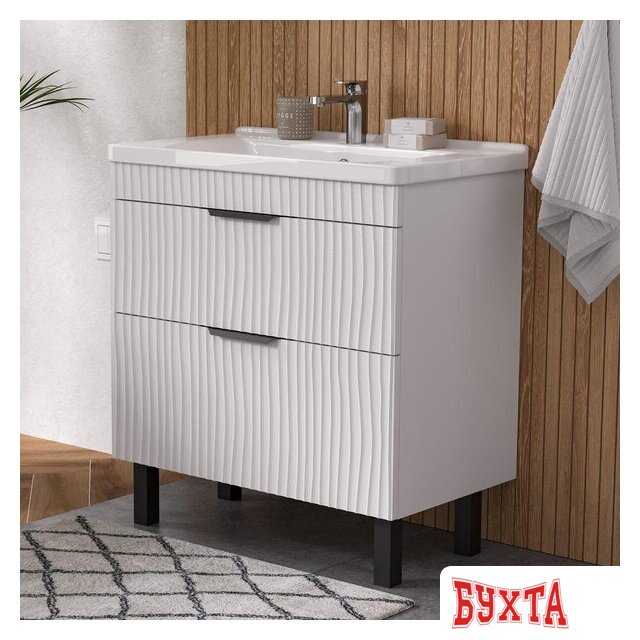 Мебель для ванных комнат Volna Тумба с умывальником Lotty 80.2Y Миранда + Миранда 80 (напольная)