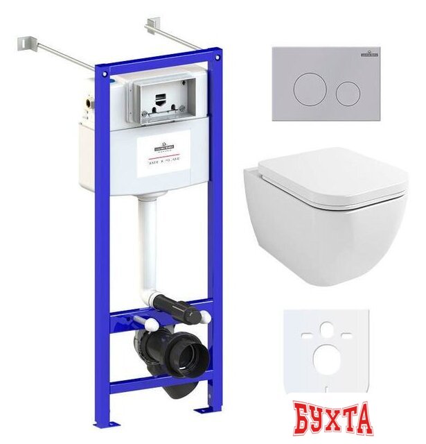 Унитаз подвесной Lavinia Boho Relfix One Rimless 6 в 1 77050163 (матовый пластик) 1