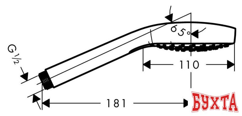 Душевая лейка Hansgrohe Croma Select E Vario [26812400] 2