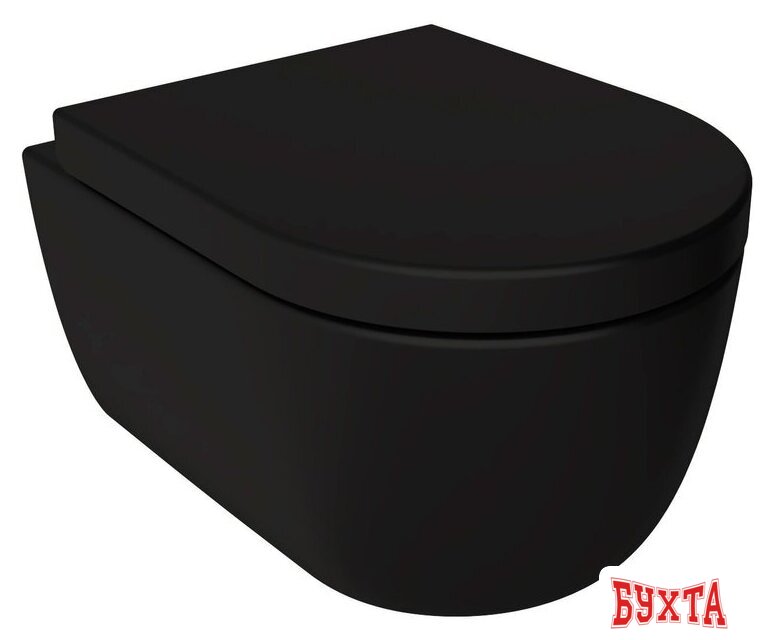 Унитаз подвесной Bocchi V-Tondo Rimless (черный матовый) 1417-004-0129 (без сиденья)