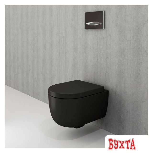 Унитаз подвесной Bocchi V-Tondo Rimless (черный матовый) 1417-004-0129 (без сиденья) 2