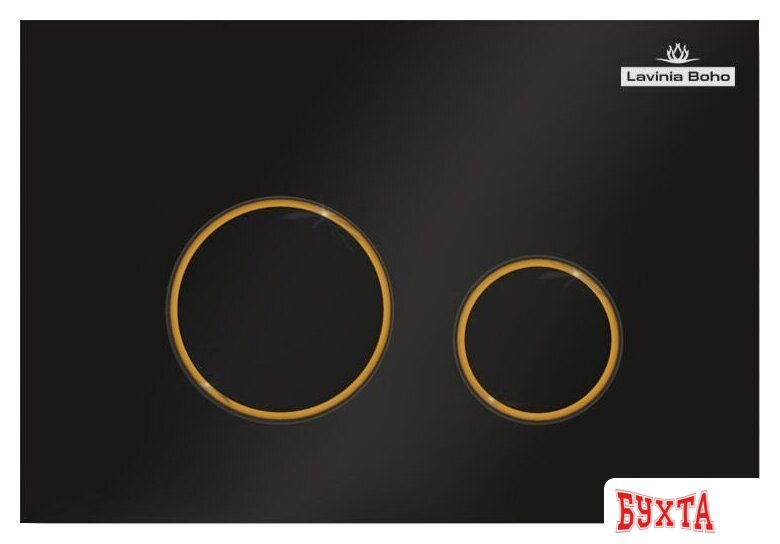 Панель смыва Lavinia Boho Relfix 38050803 (матовый черный/золотой глянец)