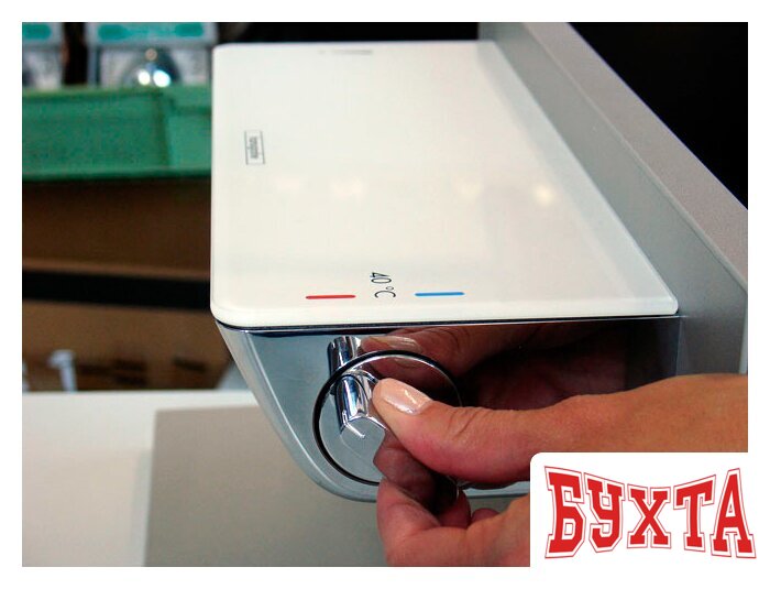 Смеситель Hansgrohe Ecostat Select (хром/белый) 13161000 4