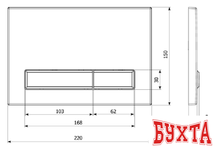 Панель смыва Lavinia Boho Relfix 38050602 (матовый черный/темное дерево) 5