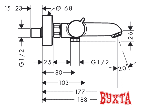 Смеситель Hansgrohe Ecostat 13114000 (хром) 3