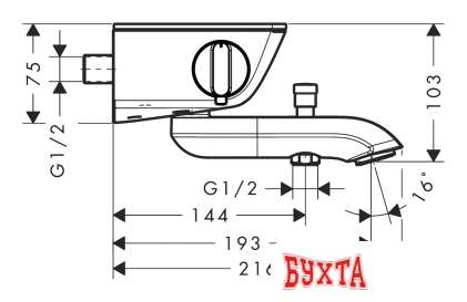Смеситель Hansgrohe Ecostat Select 13141400 2