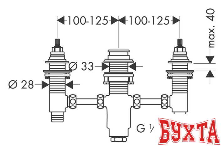 Скрытый механизм Hansgrohe 13233180 2