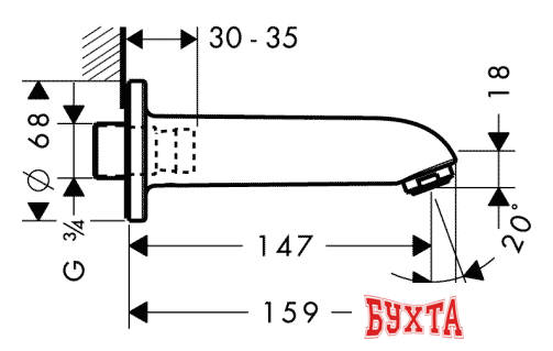 Излив Hansgrohe Talis S 13414000 2