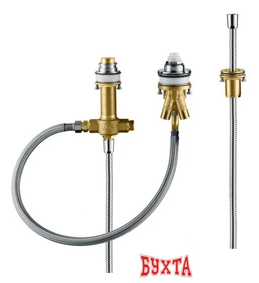 Скрытый механизм Hansgrohe для смесителя на 3 отверстия на край ванны 1