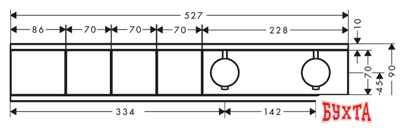 Смеситель без скрытого механизма Hansgrohe RainSelect 15381700 (белый) 2