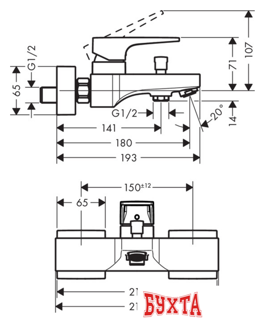 Смеситель Hansgrohe Metropol 74540000 2
