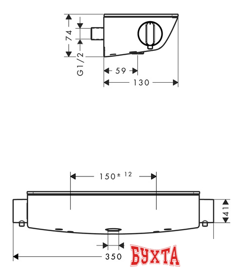 Смеситель Hansgrohe Ecostat Select 13111000 (хром) 2