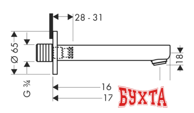 Излив Hansgrohe Metropol S 14420000 2