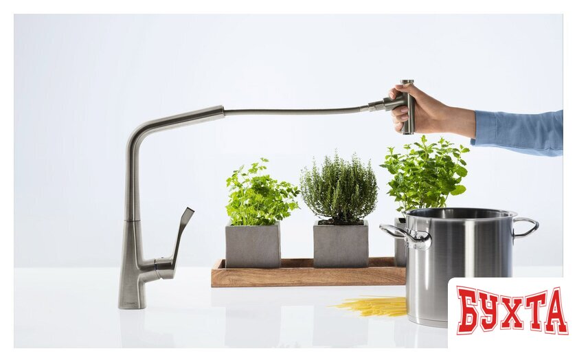 Смеситель Hansgrohe Metris Select 14884800 5