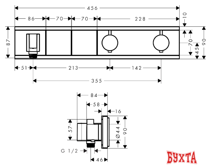 Смеситель Hansgrohe RainSelect 15355000 (хром) 3