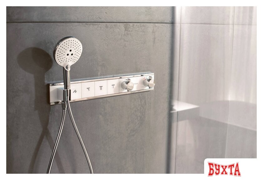 Смеситель Hansgrohe RainSelect 15357400 (белый/хром) 2