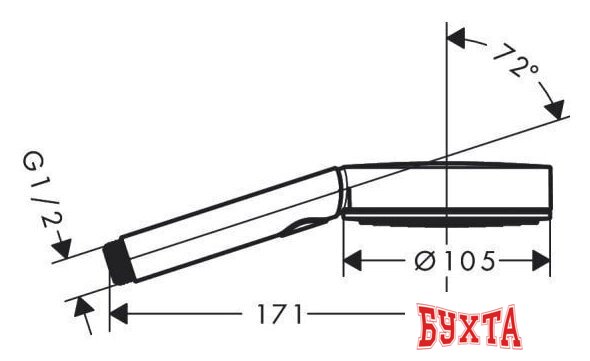 Душевая лейка Hansgrohe Pulsify Select 105 3jet Activation 24100700 (белый матовый) 4