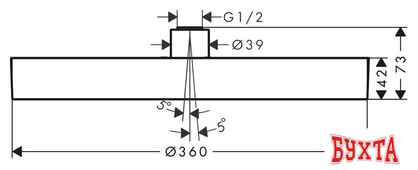 Верхний душ Hansgrohe Rainfinity 360 1jet 26231700 (белый матовый) 4