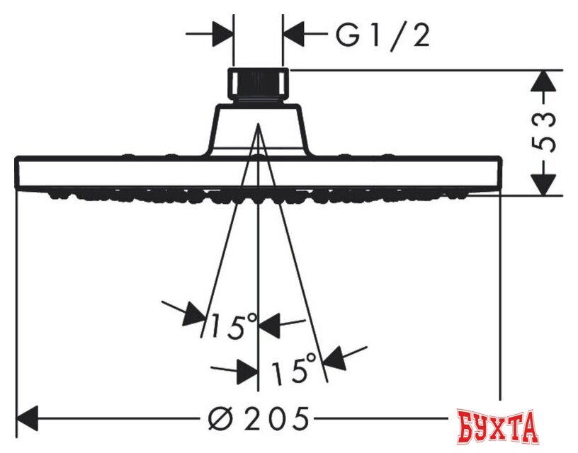 Верхний душ Hansgrohe Vernis Blend 26271000 2