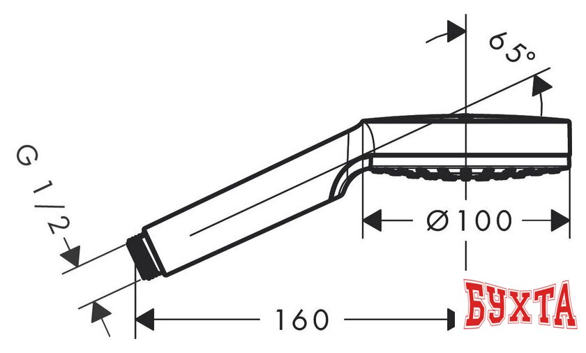 Душевая лейка Hansgrohe Crometta 1jet 26333400 3