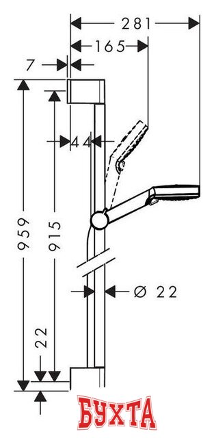 Душевой гарнитур Hansgrohe Crometta Vario Shower Set [26536400] 2
