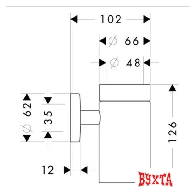 Стакан для зубной щетки и пасты Hansgrohe Logis 40518000 3