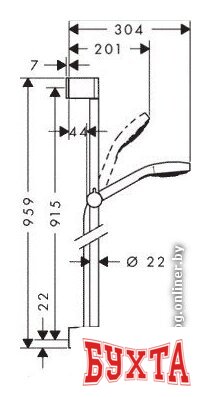 Душевой гарнитур Hansgrohe Croma Select S [26572400] 2