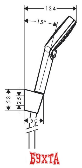 Душевой гарнитур Hansgrohe Crometta Vario 26691400 5