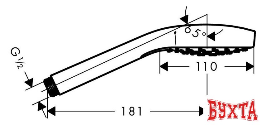 Душевая лейка Hansgrohe Croma Select S 1jet [26804400] 2