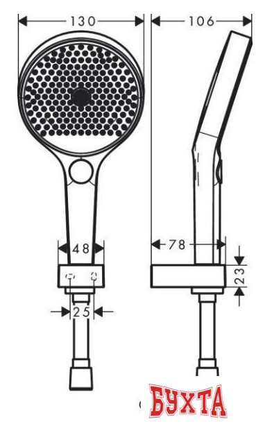 Душевой гарнитур Hansgrohe Rainfinity 130 3jet 26851700 (белый матовый) 2