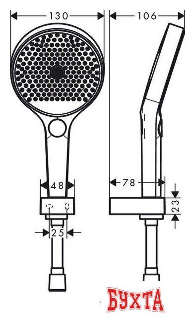 Душевой гарнитур Hansgrohe Rainfinity 130 3jet 26852700 (белый матовый) 2
