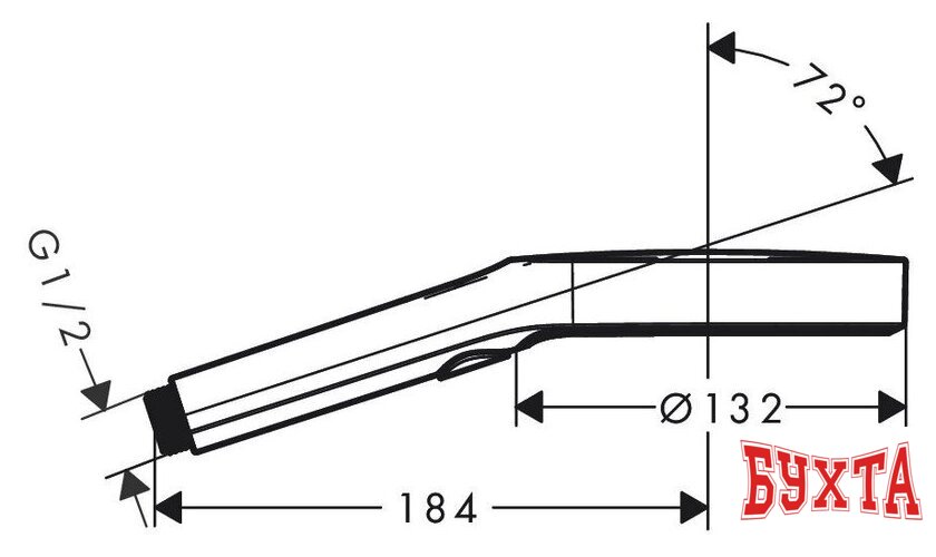 Душевая лейка Hansgrohe Rainfinity 130 3jet EcoSmart 26865000 (хром) 3