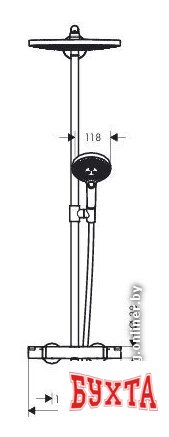 Душевая система Hansgrohe Raindance Select Showerpipe 360 [27133000] 3