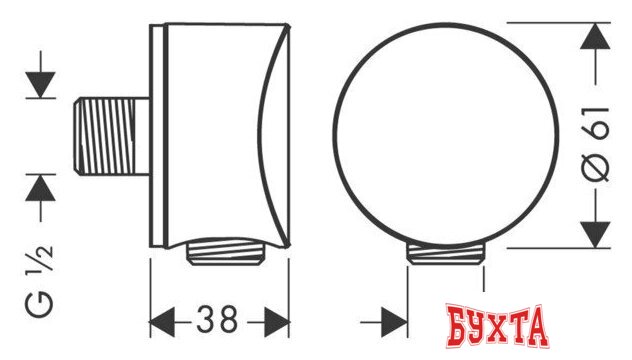 Шланговое подключение Hansgrohe FixFit 27456000 (хром) 4