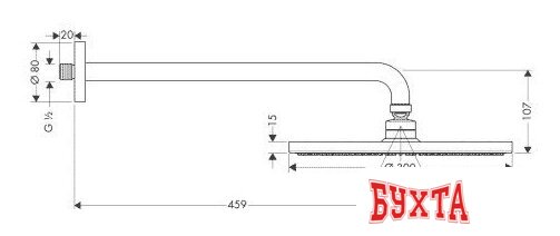 Верхний душ Hansgrohe Raindance AIR (27492000) 2