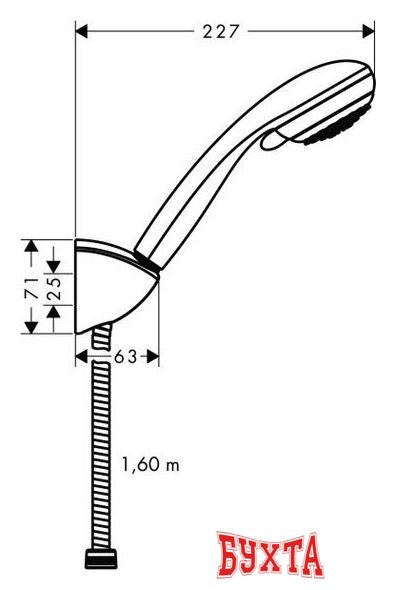Душевой гарнитур Hansgrohe Crometta 85 (27559000)