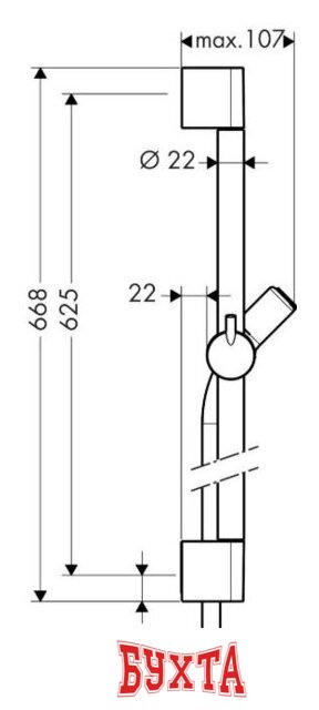Душевая штанга Hansgrohe Unica C 65 27611000 2