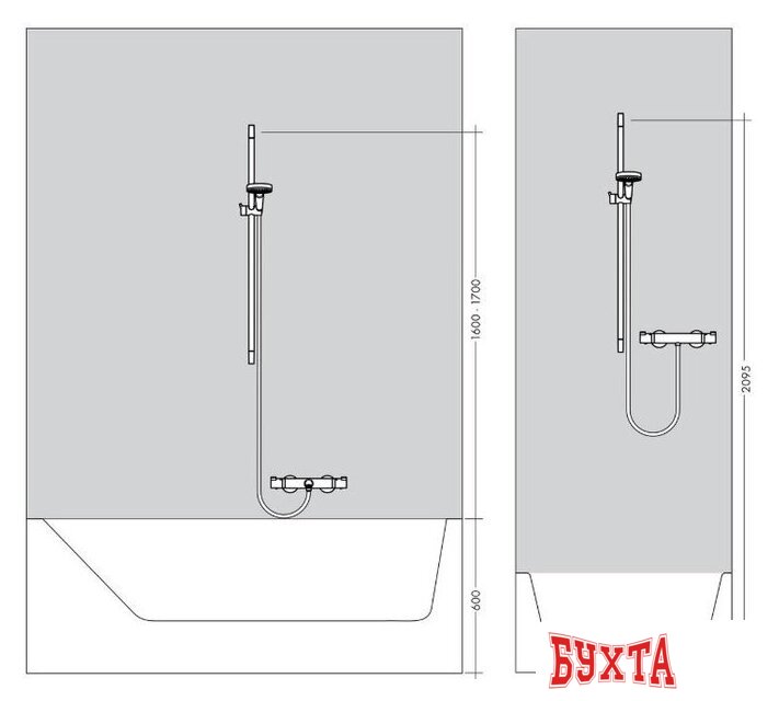 Душевая штанга Hansgrohe Unica C 65 27611000 3
