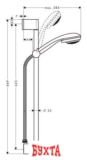 Душевой гарнитур Hansgrohe Crometta 85 (27763000) 2