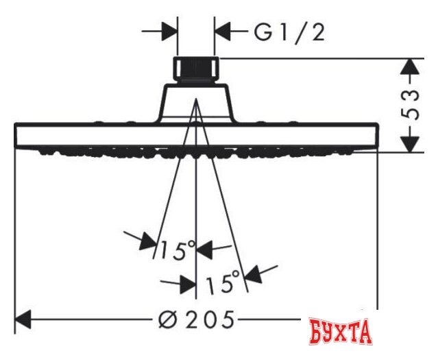 Верхний душ Hansgrohe Vernis Blend 26271670 (черный матовый) 2
