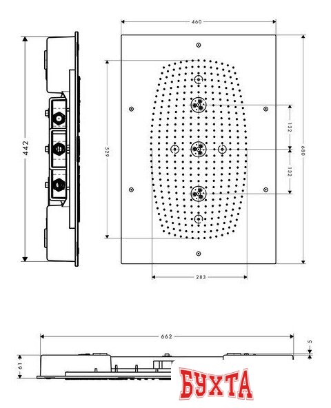 Верхний душ Hansgrohe Raindance 28417000 5