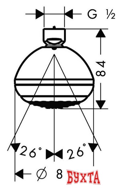 Верхний душ Hansgrohe Crometta 85 28423000 2