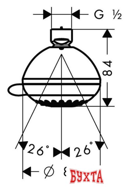 Верхний душ Hansgrohe Crometta 85 Vario 28424000 2